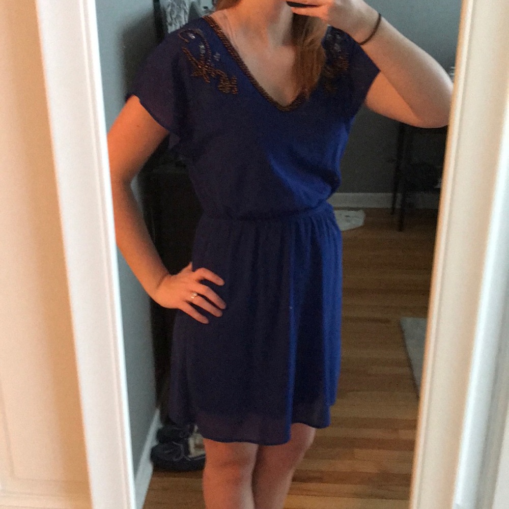 Navy beaded dress